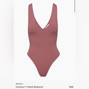 BABATON CONTOUR V NECK BODYSUIT NWOT